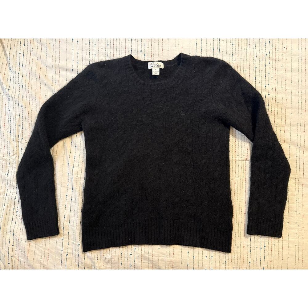 Lilly Pulitzer Black 100% Cashmere Sweater Size M